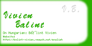 vivien balint business card